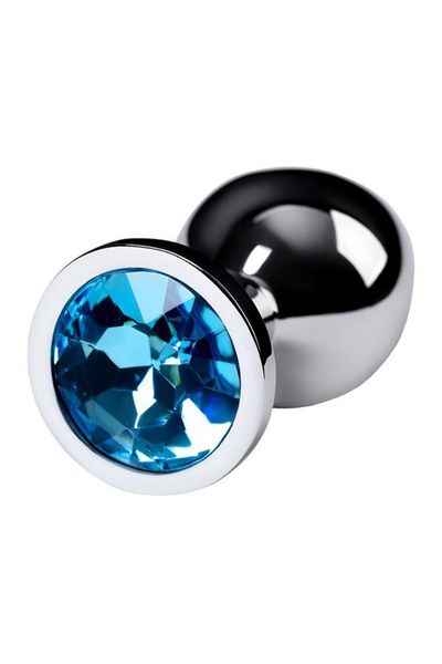Silver Anal Plug With Gem, Turquoise zdjęcie 5
