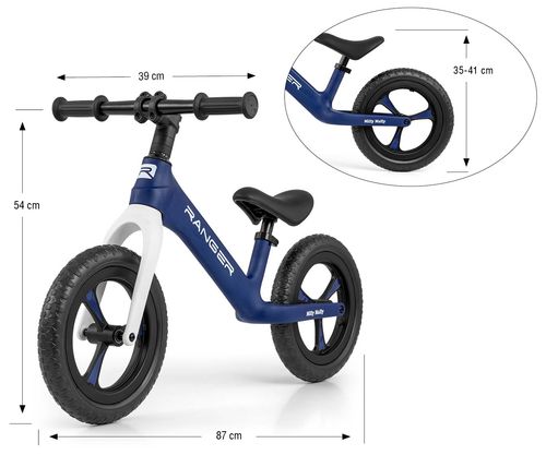 MILLY MALLY 5708 Rowerek biegowy RANGER navy na Arena.pl