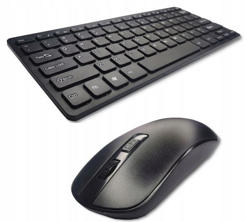 KLAWIATURA + MYSZ MYSZKA BEZPRZEWODOWA SLIM CICHA ZESTAW DO KOMPUTERA na Arena.pl