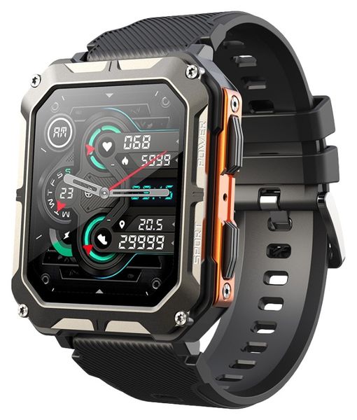 smartwatch męski rubicon rncf27 black/orange zdjęcie 1