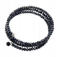 Bransoletka na drucie pamięciowym z grafitowych koralików