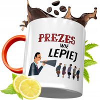 Kubek Pomarańczowy Dla Prezesa Prezent Z Nadrukiem Ze Zdjęciem