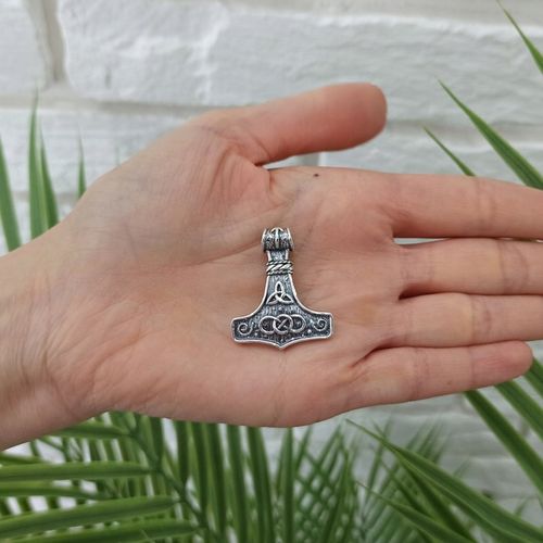 Wisiorek męski młot thora nordycki zawieszka męska mjolnir srebro 925 na Arena.pl