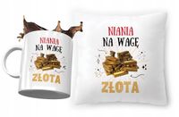 Dla Niani Zestaw Poduszka + Kubek Na Prezent Z Nadrukiem Ze Zdjęciem