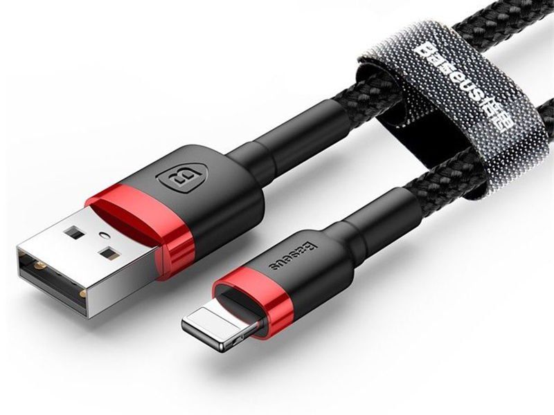 Baseus Kabel USB Lightning iPhone 2.4A 1m Czerwony zdjęcie 1