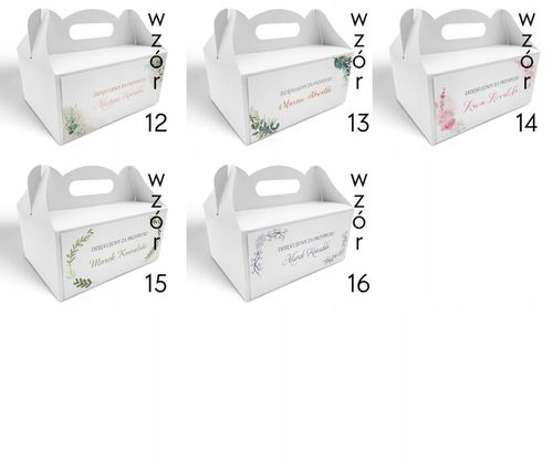 Pudełko na ciasto 10szt Personalizacja Podziękowanie 1 Komunia Święta WZORY na Arena.pl