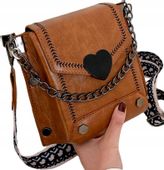 Damska Torebka Listonoszka Skórzana Mała Retro