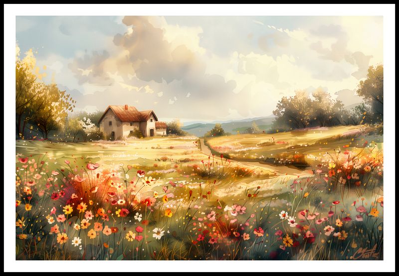 Plakat 91,5x61cm Sielski Domek zdjęcie 3