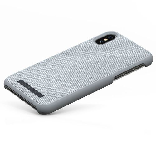 Materiałowe etui iPhone Xs X (Light Grey) na Arena.pl