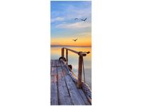 40X100CM DREWNIANY POMOST OBRAZ PION