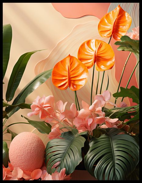 Plakat 50x65cm Pomarańczowy Raj zdjęcie 2