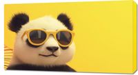 Obraz 90x50cm Panda w Wakacyjnym Nastroju