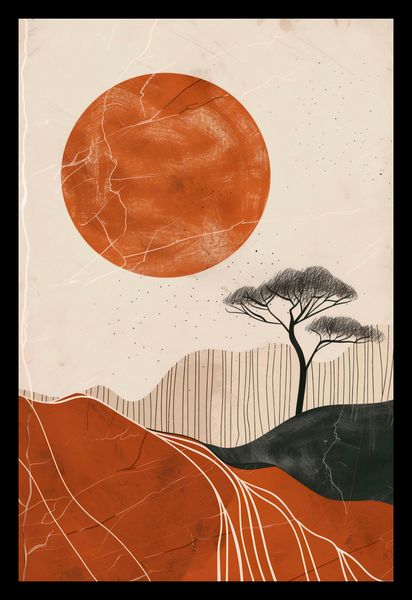 Plakat 20x30cm Afrykański Zachód Słońca zdjęcie 2