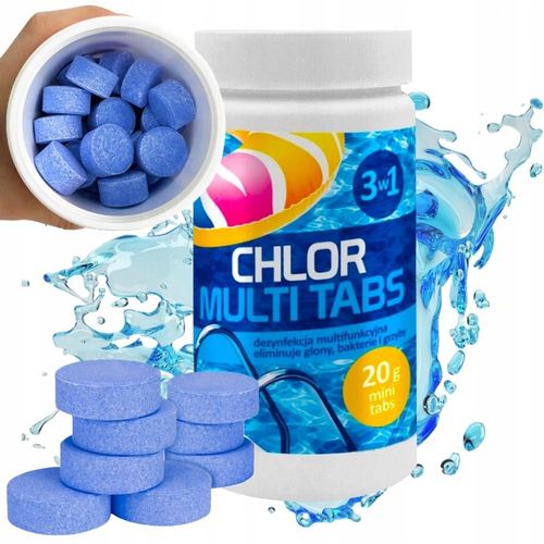 Chlor do basenu multi tabletki GAMIX 3w1 chemia spa 1kg 50x 20g na Arena.pl