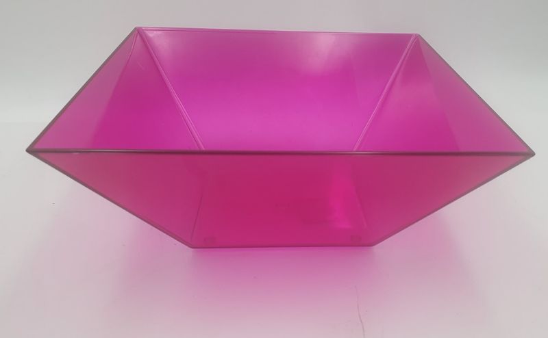misa kwadrat 2 transparentna amarant  21 x 21 cm zdjęcie 1