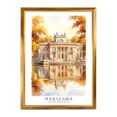 Obraz do Salonu 50x70 Warszawa Łazienki w Złotej Ramie Polskie Miasta