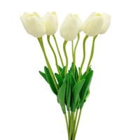 TULIPAN SZTUCZNY BIAŁY PIANKOWY 45 cm TULIPANY SZTUCZNE BIAŁE