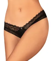 obsessive medilla stringi czarne koronka xl/2xl komfort elastyczne