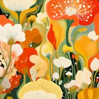 Plakat 40x40cm Kwiatowy Raj