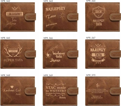 Elegancki portfel policjant WŁASNY TEKST + grawer na Arena.pl