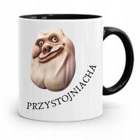 Kubek Czarny Śmieszny Zabawny Przystojniacha Z Nadrukiem Ze Zdjęciem