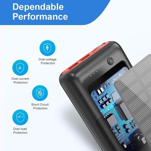 Powerbank solarny 30000 mAh 6 gniazd USB i latarka na Arena.pl