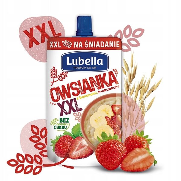 Mus Owsianka Lubella XXL banan truskawka 10x170g zdjęcie 2