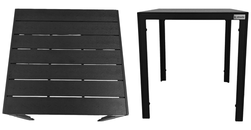 Stół ogrodowy ALLEN-ST 70x70 polywood czarny kwadratowy balkon taras na Arena.pl