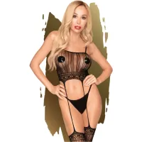 penthouse sex dealer bodystocking xl, siateczkowy, elastyczny, czarny