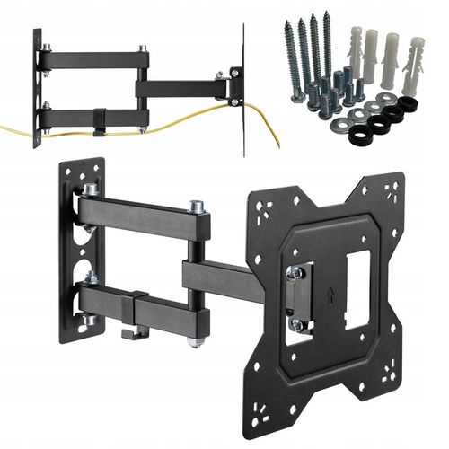 Obrotowy UCHWYT ŚCIENNY do MONITORA i TELEWIZORA na wysięgniku 23-43" 35kg na Arena.pl