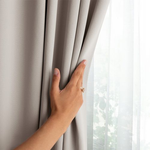 RESTILO Zasłony 90% zaciemniające 140x175 blackout j.beż na przelotkach na Arena.pl