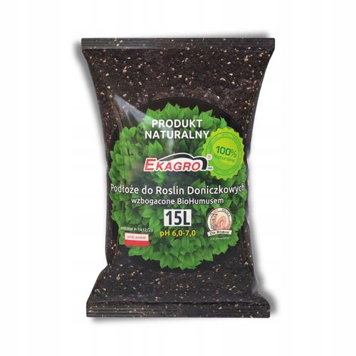 Ziemia Podłoże do Roślin Doniczkowych Zielonych Kwiatów z humusem 15L na Arena.pl