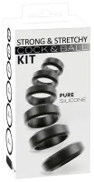 you2toys cock&ball kit strong&stretchy - zestaw 6 silikonowych pierścieni