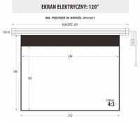 Ekran Elektryczny 120" 244X183Cm Z Pilotem Em-120 4:3E Art Prem