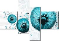 130CM 90 OBRAZ 4 ELEM TURKUSOWE DMUCHAWCE ŚCIENNY