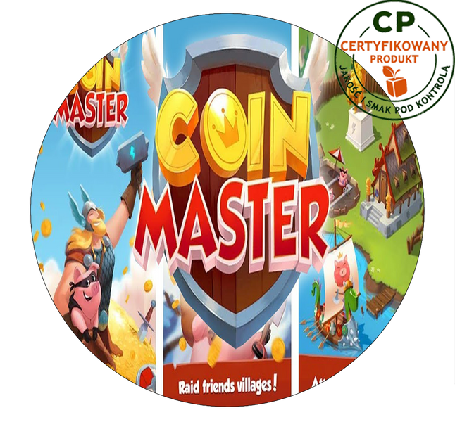 Opłatek na tort Coin Master zdjęcie 1