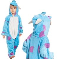 Piżama Dla Dzieci Dziecięca Kigurumi Onesie Strój Sulivan Niebieski 135-145