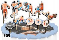 TOPPERY NA TORT OZDOBNE DEKORACJA ZESTAW - BOKS MMA SPORTY 10szt.