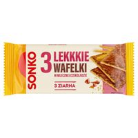 Sonko Lekkie wafelki 3 ziarna w mlecznej czekoladzie 36 g (3 sztuki)