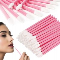 APLIKATORY PATYCZKI welurowe jednorazowe 50 szt do malowania ust mycia rzęs