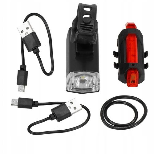 LAMPKA ROWEROWA LED PRZÓD NA USB MOCNA TYŁ ZESTAW KIEROWNICĘ ROWER ŚWIATŁO na Arena.pl