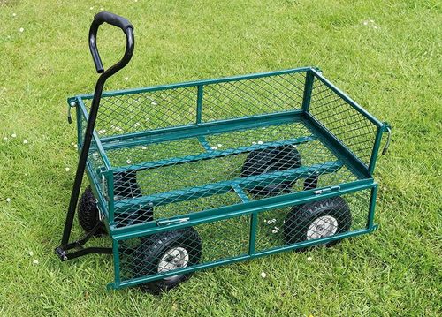 WÓZEK OGRODOWY TACZKA PRZYCZEPKA TRANSPORT Wozidło OTWIERANY BURTY XXL na Arena.pl