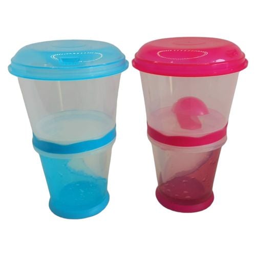 Pojemnik Kubek na Płatki Mussli Jogurt 355ml 2szt na Arena.pl