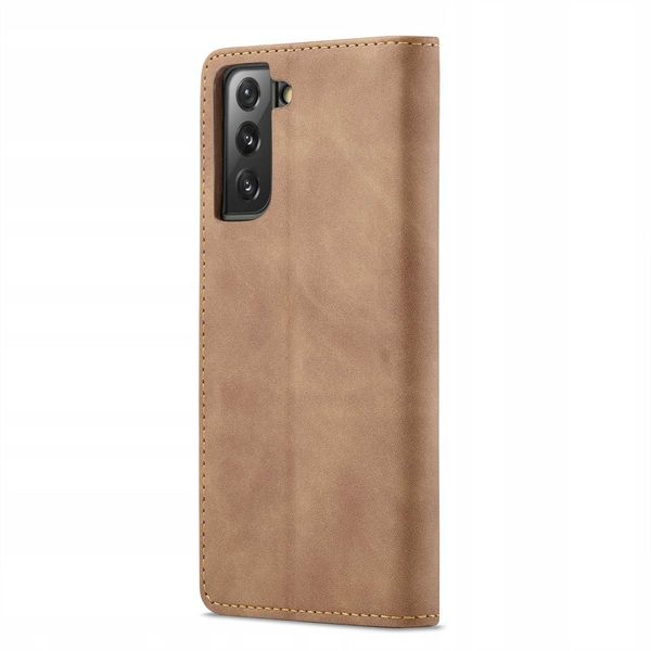 Spacecase Wallet Galaxy S21 Fe Light Brown zdjęcie 9