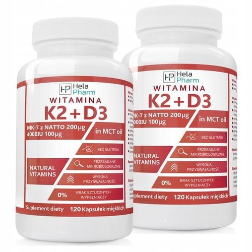 K2 MK-7 200µg+D3 4000IU 100µg w oleju MCT 360 kaps na Arena.pl