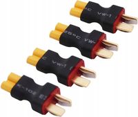 Zestaw 4 XT30 żeńskich do Deans T-Plug męskich | Bezpieczne i niezawodne p…