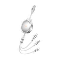 KABEL REMAX DRIP SERIES 15W 3w1 USB-C/MICRO/LIGHTNING RC-C018 SILVER