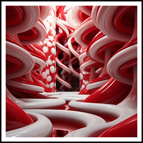 Plakat 90x90cm Czerwone Wiry na Arena.pl