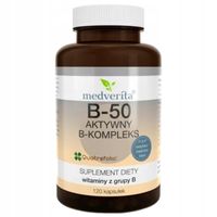 B-50 AKTYWNY B-KOMPLEKS COMPLEX WITAMIN 120kap ODPORNOŚĆ MÓZG SERCE