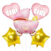 Zestaw balonów Baby Shower  It's a Girl, różowy